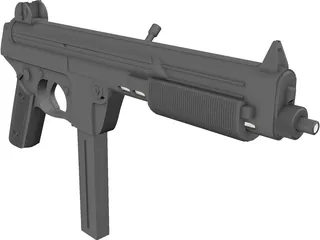 Walther MPL Submachinegun (9 mm) 3D Model preview