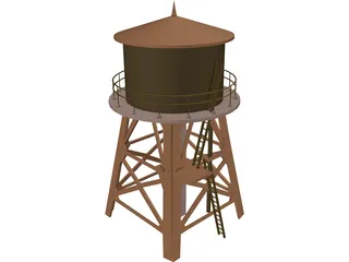 Water Tower 3D Model preview