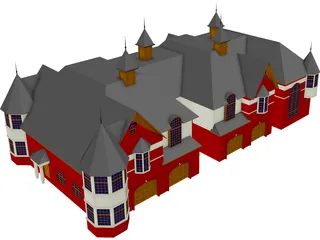 Elegant Townhomes 3D Model preview