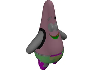 Sponge Bob Patrick Star Fish 3D Model preview