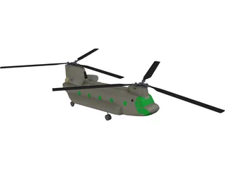 Boeing CH-47F Chinook 3D Model preview