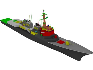 ROK Destroyer KDX-III 3D Model preview