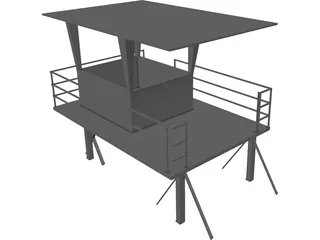 Lifeguard Tower 3D Model preview