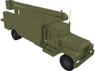 Electric Utility Truck 3D Model preview