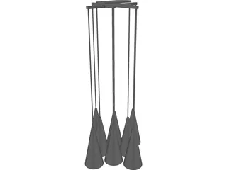 Flos Fucsia Pendant 3D Model preview