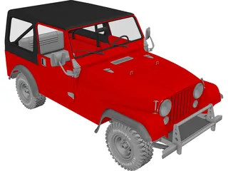 Jeep CJ7 3D Model preview