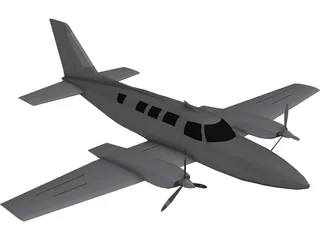 Cessna 402C 3D Model preview