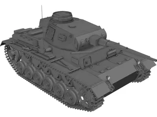 Panzer 3D Model preview