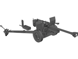 Feld Haubitzer (105mm) 3D Model preview