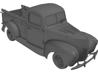 Ford Pickup Street Road (1940) 3D Model preview