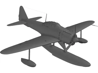 A6M2-N Type 2 Rufe 3D Model preview