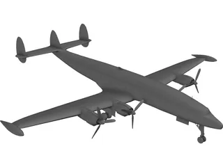 Lockheed C-121 Constellation 3D Model preview