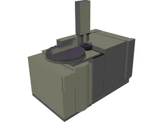 Agilent 7890A GCMS 3D Model preview