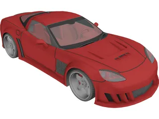 Chevrolet Corvette C6 [Tuned] 3D Model preview