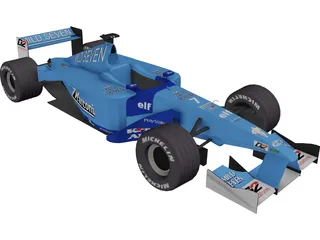 F1 Benetton 2001 3D Model preview