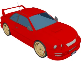 Subaru Impreza [Tuned] 3D Model preview