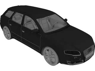 Audi A4 Avant 3.2 Quattro (2005) 3D Model preview