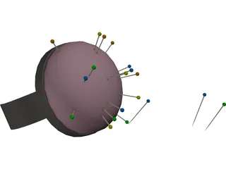 Sewing Pin 3D Model preview