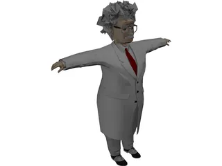 Einstein Scienctist 3D Model preview
