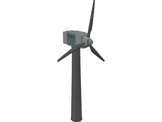 Wind Turbine 3D Model preview