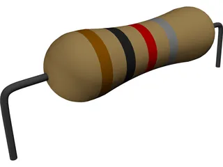 Resistor 1 Kilohm 3D Model preview