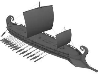Trireme 3D Model preview