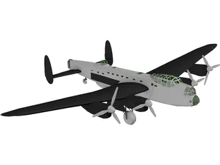 Avro Lancaster Bomber 3D Model preview