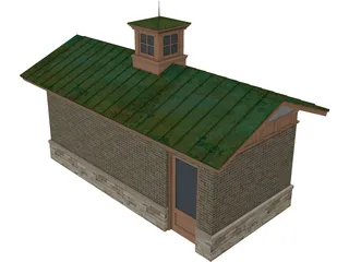 Bath House Structure 3D Model preview