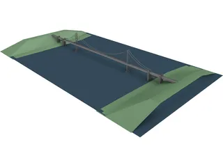 Golden Gate Bridge 3D Model preview