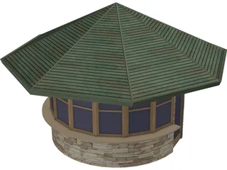 Kiosk Structure Model 3D Model preview