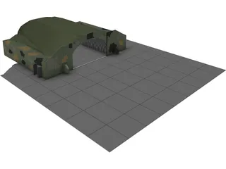 HAS - Hardened Aircraft Shelter 3D Model preview