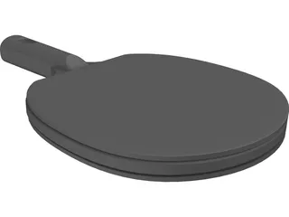 Ping Pong Paddle 3D Model preview