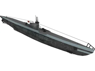 DKM U-boat type VII 3D Model preview
