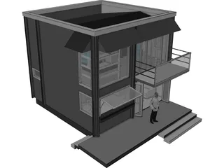 Beach House 3D Model preview