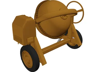 Cement Mixer 3D Model preview