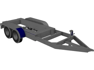 Trailer 160 Gallon Tank 3D Model preview