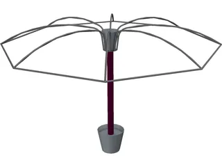 Garden Umbrella 3D Model preview
