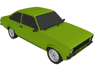 Ford Escort MK2 3D Model preview