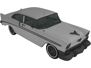 Chevrolet Bel Air 2-door Hardtop (1956) 3D Model preview
