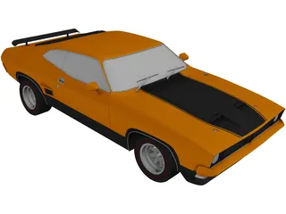 Ford Falcon Coupe GT351 (1973) 3D Model preview
