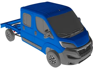 Opel Movano Van Chassis (2022) 3D Model preview