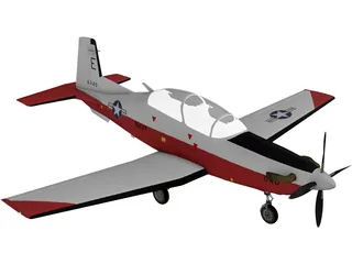 Beechcraft T-6 Texan II 3D Model preview
