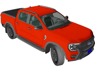 Ford Ranger XLT (2024) 3D Model preview