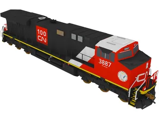 ES44AC CN GEVO 3D Model preview