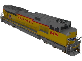 Union Pacific SD70Ace 3D Model preview