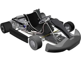 Go Kart 3D Model preview