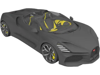 Bugatti W16 Mistral (2024) 3D Model preview