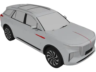 Hongqi E-HS9 (2020) 3D Model preview