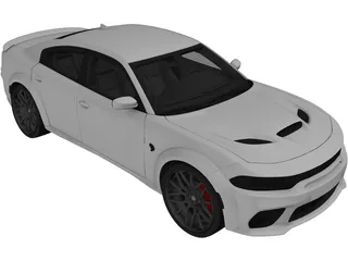 Dodge Charger SRT Hellcat (2023) 3D Model preview