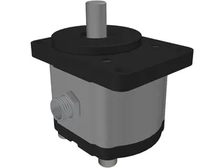 Hydraulic Gear Pump 3D Model preview